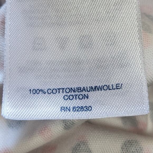 Lands' End women's polo shirt white abstract polka dots size S - Picture 7 of 8